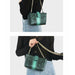 Women Designer Shoulder Chain Bag Embossed Python PU Leather Handbags