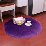 Soft Artificial Sheepskin Rug Carpet Wool Warm Hairy Carpets Seat Fur Mat Circular Rugs