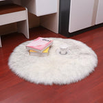 Artificial Sheepskin Rug Carpet Soft Warm Hairy Fur Circular Mats