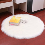 Soft Artificial Sheepskin Rug Carpet  Wool Warm Hairy Seat Fur Circular Mats
