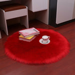 Artificial Sheepskin Rug Carpet Warm Wool Hairy Circular Mats