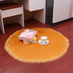 Artificial Sheepskin Soft Rug Carpet Warm Hairy Carpets Seat Fur Circular Mats