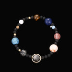 Solar System Handmade Universe Galaxy Stone Bead Bracelet - Atom Oracle