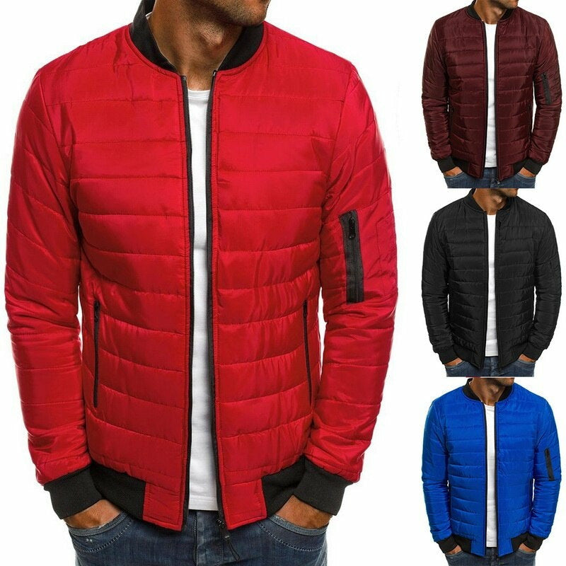 Men's Slim Fit Winter O Neck Casual Waterproof Jacket | Atom Oracle