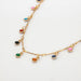 Stone Chain Gold Necklace Charming Colorful for Women
