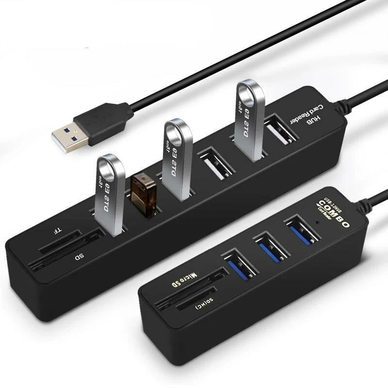 USB Hub 3.0 High Speed Splitter Port & TF SD Card Reader | Atom Oracle