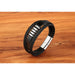 Men Fashion Stainless Steel Magnetic Bracelet Leather Braided Punk Bracelets
