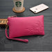 Fashion Simple Handbag Genuine Leather Clutch Women Zipper Small Ladies Purse