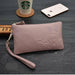 Fashion Simple Handbag Genuine Leather Clutch Women Zipper Small Ladies Purse