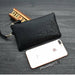 Fashion Simple Handbag Genuine Leather Clutch Women Zipper Small Ladies Purse