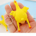New Funny Spoof Tricky Gadgets Chicken Egg Laying Green Dinosaur Beans Toy Keychain