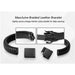 Black/Brown Braided Leather Bracelet Stainless Steel Magnetic Clasp Fashion Unisex Jewelry