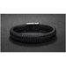 Black/Brown Braided Leather Bracelet Stainless Steel Magnetic Clasp Fashion Unisex Jewelry