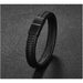 Black/Brown Braided Leather Bracelet Stainless Steel Magnetic Clasp Fashion Unisex Jewelry
