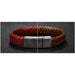 Black/Brown Braided Leather Bracelet Stainless Steel Magnetic Clasp Fashion Unisex Jewelry