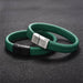 Black/Brown Braided Leather Bracelet Stainless Steel Magnetic Clasp Fashion Unisex Jewelry