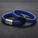Black/Brown Braided Leather Bracelet Stainless Steel Magnetic Clasp Fashion Unisex Jewelry