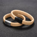Black/Brown Braided Leather Bracelet Stainless Steel Magnetic Clasp Fashion Unisex Jewelry