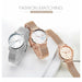Women Fashion Mesh Stainless Steel Watchband Casual Wristwatch