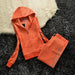 Women's Velvet Fabric Tracksuits Velour Track Suit Hoodies And Pants Sportswear