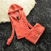 Women's Velvet Fabric Tracksuits Velour Track Suit Hoodies And Pants Sportswear