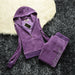Women's Velvet Fabric Tracksuits Velour Track Suit Hoodies And Pants Sportswear