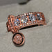 Vintage Rose Gold Filled Zircon Wedding Rings Women Fashion Jewelry