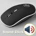Wireless Mouse 1600 DPI Ergonomic Noiseless PC Silent Mice - Atom Oracle