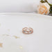 Sweet Heart Flower Cubic Crystal Zircon Adjustable Rings Jewelry For Women