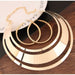 Trendy Gold Necklace Round Earrings Sets Women Statement Jewelry