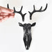 Deer Head Wall Hanging Hook Clothes Hat Key Deer Horns Hanger Wall Decoration