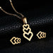 Stainless Steel Jewelry Sets Women Unique Design Necklace Earrings Wedding Jewelry