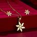 Stainless Steel Jewelry Sets Women Unique Design Necklace Earrings Wedding Jewelry
