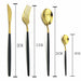 24Pcs/Set Colorful Cutlery Set Stainless Steel Mirror Gold Knife Fork Spoon Dinner Set