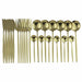 24Pcs/Set Colorful Cutlery Set Stainless Steel Mirror Gold Knife Fork Spoon Dinner Set