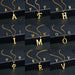Stainless Steel Jewelry Initial Necklace Women Alphabet Pendants Necklaces Earring Set