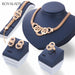 Vintage Jewelry Sets Necklace Earrings Bracelet Ring Women Wedding Jewelry