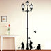 Creative Ancient Lamp Cats & Birds Wall Sticker Home Decor Room Decals Wallpaper
