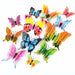 12pcs/set 3D Double Layer Colorful Butterfly Wall Sticker Home Decoration
