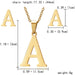 Stainless Steel Jewelry Initial Necklace Women Alphabet Pendants Necklaces Earring Set