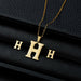 Stainless Steel Jewelry Initial Necklace Women Alphabet Pendants Necklaces Earring Set