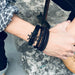 Braided Wrap Leather Bracelets Men Vintage Life Tree Wood Beads Wristbands