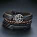 Braided Wrap Leather Bracelets Men Vintage Life Tree Wood Beads Wristbands