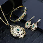 Arabic Ethnic Jewelry Sets Necklace Earring Bracelet Morocco Caftan Fashion Accessories