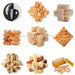 IQ Brain Teaser Kong Ming Lock 3D Wooden Interlocking Burr Puzzles Game Toy