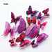 12Pcs Double layer 3D Butterfly Wall Stickers Home Decor