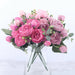 Rose Pink Silk Peony Artificial Flowers Bouquet For Home Wedding Decoration