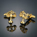 Gold Color Cufflinks Unique Stylish Design Cuff Links Men French Buttons Manchette