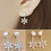 New Fashion Angel Wings Leaf Feather Flowers Stud Earrings Women Wedding Jewelry