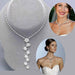 Fashion Bridal Jewelry Set Women Rhinestone Crystal Necklace Earrings Sets